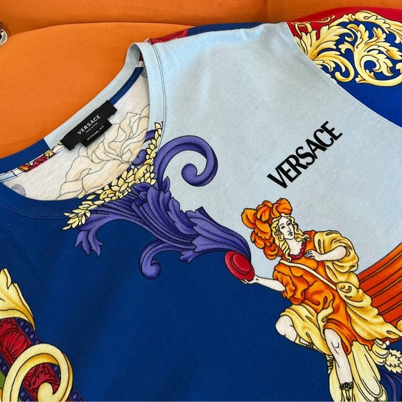 Multicolor Medusa Renaissance Print T-shirt In Blue - Picture 5 of 6